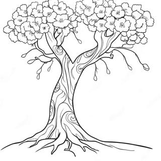 Cherry Blossom Tree Coloring Page | Sakura coloring page
