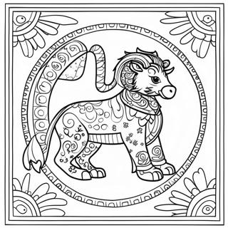 Chinese Zodiac Coloring Page | Chinese Zodiac coloring page