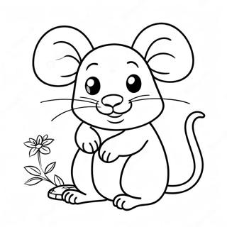 Cute Chinese Zodiac Rat Coloring Page | Chinese Zodiac coloring page