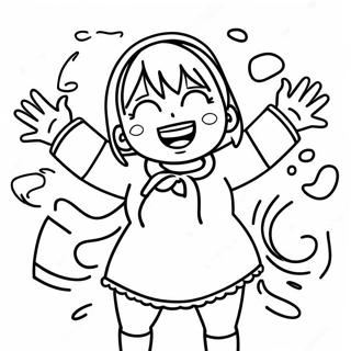 Himiko Toga with Crazy Smile Coloring Page | Himiko Toga coloring page