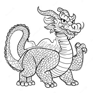 Majestic Chinese Dragon Coloring Page | Chinese Dragon coloring page