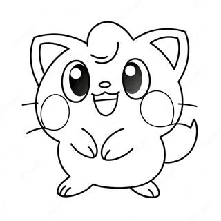 Jigglypuff Cute Singing Coloring Page | Jigglypuff coloring page