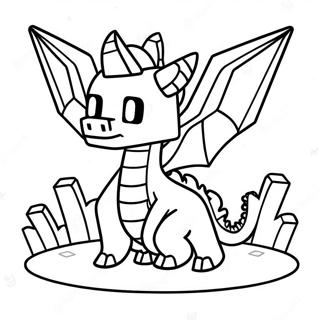 Cute Ender Dragon Minecraft Coloring Page | Ender Dragon Minecraft coloring page