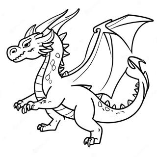 Majestic Ice Dragon Flying Coloring Page | Ice Dragon coloring page
