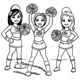 49ers Cheerleaders Coloring Page | 49ers coloring page