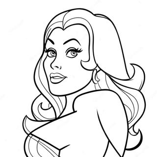 Jessica Rabbit Glamorous Coloring Page | Jessica Rabbit coloring page