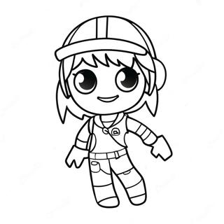 Adventurous Roblox Girl Coloring Page | Roblox for Girls coloring page