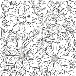 Vintage Floral Patterns Coloring Page | Vintage coloring page