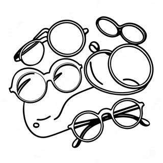 Glasses Coloring Page | Glasses coloring page