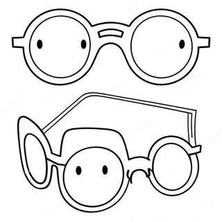 Funny Glasses Coloring Page | Glasses coloring page