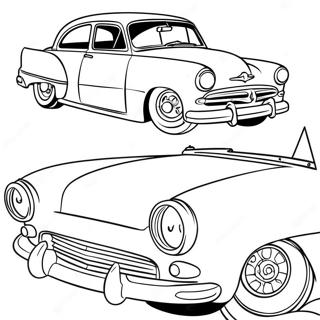 Charming Vintage Cars Coloring Page | Vintage coloring page