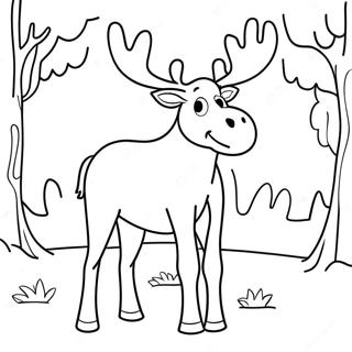 Tyrone the Friendly Moose Coloring Page | Backyardigans coloring page