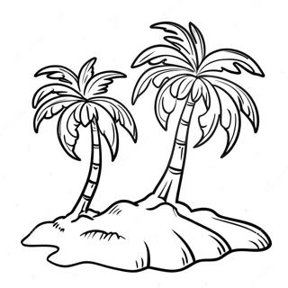 Coconut Tree Coloring Page | Coconut coloring page