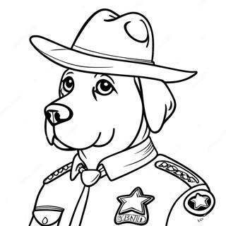 Sheriff Labrador Coloring Page | Sheriff Labrador coloring page