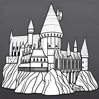 Hogwarts Castle Lego Coloring Page | Lego Harry Potter coloring page