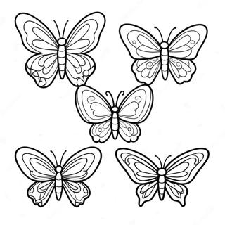 Colorful Butterfly Transformation Coloring Page | Butterfly Life Cycle coloring page