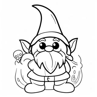 Halloween Gnome Coloring Page | Halloween Gnome coloring page