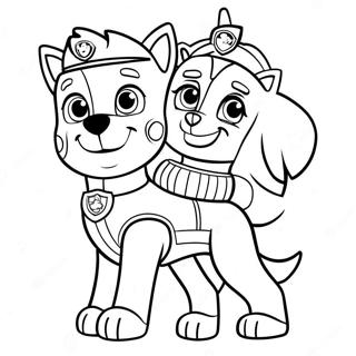 Liberty Paw Patrol Färgläggningssida | Liberty Paw Patrol målarbild