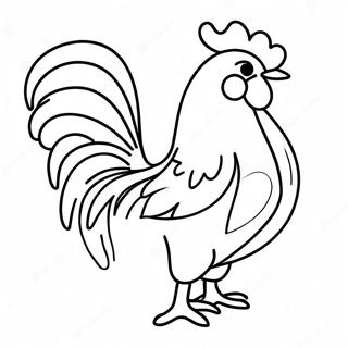 Rooster Coloring Page | Rooster coloring page
