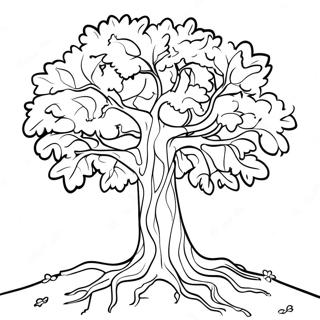 Tu Bishvat Tree Coloring Page | Tu Bishvat coloring page