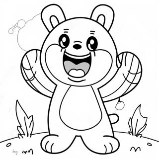 Nightmare Huggy Wuggy Coloring Page | Nightmare Huggy Wuggy coloring page