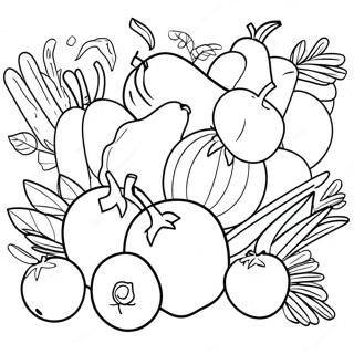 Farmers Market Fresh Produce Coloring Page | Farmers Market coloring page