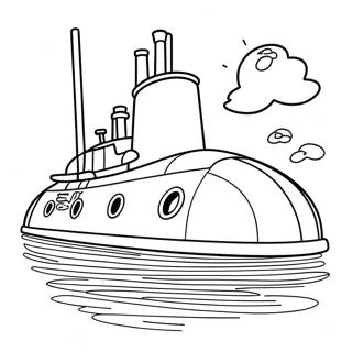 Submarine Coloring Page | Submarine coloring page