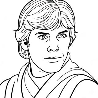 Luke Skywalker Classic Coloring Page | Luke Skywalker coloring page