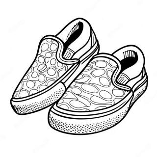 Vans Classic Slip-On Shoes Coloring Page | Vans Shoes coloring page