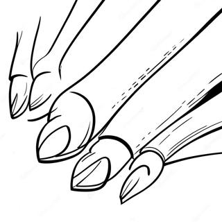 Nails Coloring Page | Nails coloring page