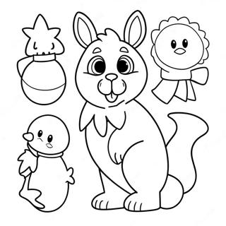 Christmas Animals Coloring Page | Christmas Animals coloring page