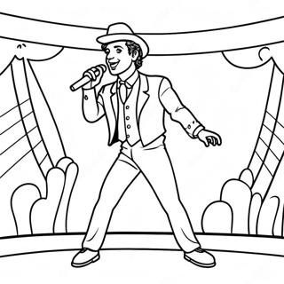Rod Wave Performing on Stage Coloring Page | Rod Wave coloring page