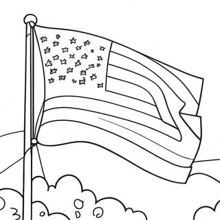 Patriotic Flag Coloring Page | Patriotic coloring page