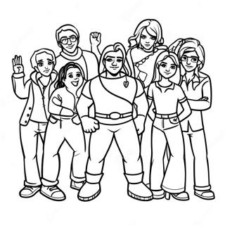 Victorious Characters Coloring Page | Victorious coloring page