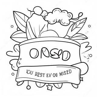 Colorful We Missed You Banner Coloring Page | We Missed You coloring page