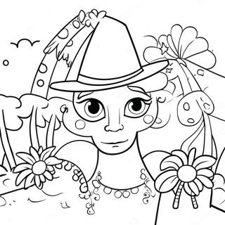 Colorful Carnival in Brazil Coloring Page | Brazil coloring page
