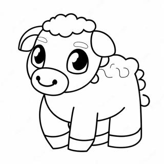 Minecraft Cute Sheep Coloring Page | Minecraft Animal coloring page
