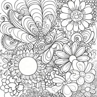 70's Groovy Patterns Coloring Page | 70's Groovy coloring page