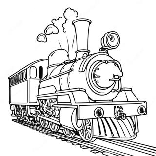 Steam Engine Coloring Page | Steam coloring page