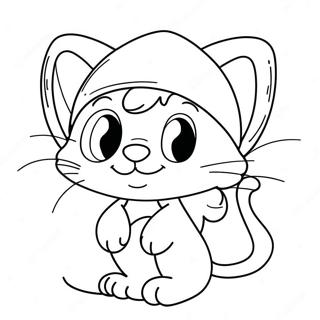 Gato Smurf Páginas para Colorir