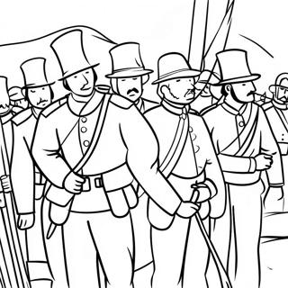 Civil War Soldiers Coloring Page | Civil War coloring page