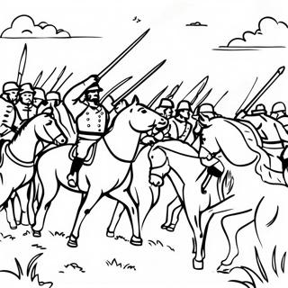 Civil War Battle Scene Coloring Page | Civil War coloring page