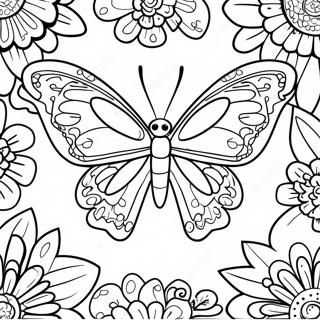 Colorful Butterfly Moth Coloring Page | Moth coloring page