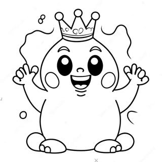 King Boo with Spooky Eyes Coloring Page | King Boo coloring page