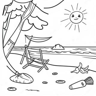 Beautiful Beach Scene from The Summer I Turned Pretty Coloring Page | The Summer I Turned Pretty coloring page