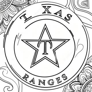 Texas Rangers Logo Coloring Page | Texas Rangers coloring page