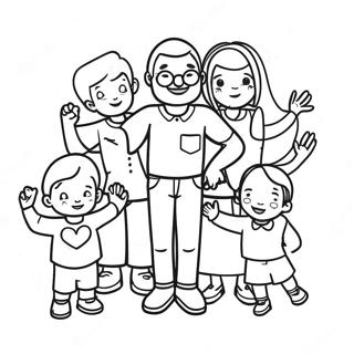 Cheerful Who Family Coloring Page | Whoville Characters coloring page