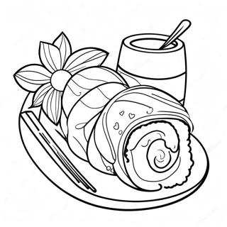 Sushi Coloring Page | Sushi coloring page