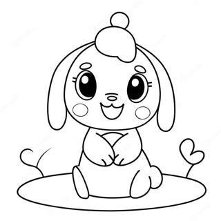 Cute Cinnamoroll Coloring Page | Cute Cinnamoroll coloring page