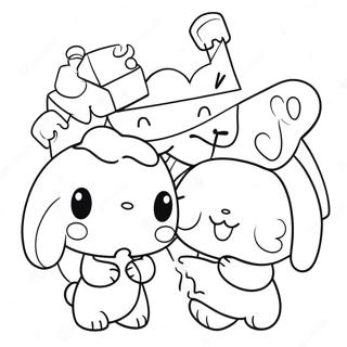 Schattige Cinnamoroll Kleurplaten